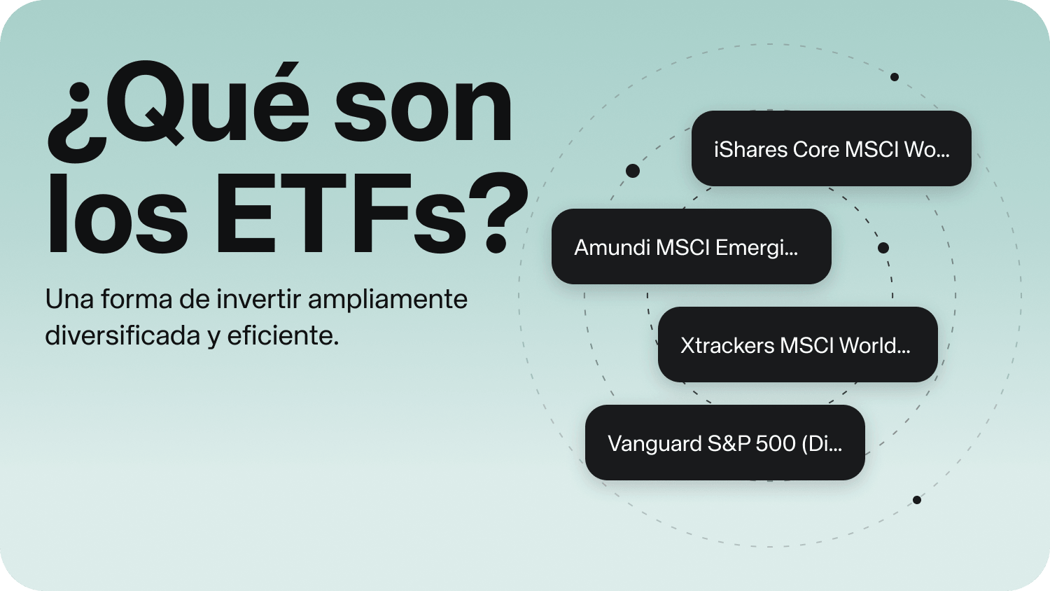 ¿Qué son los ETFs? Una forma de invertir ampliamente diversificada y eficiente.