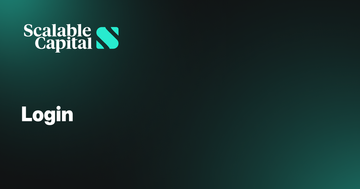 Login Scalable Capital